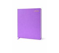 Top Sale 2026 Diary A5 Week to View Planner - Purple Hard Cover Weekly Organiser with Ribbon Marker, Desk Diary for Work, Home, Office, Appointments & Daily Planning