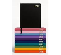 Top Sale 2026 Diary A5 Weekly Planner - Black Hardcover Week to View Appointment Diary UK | 12 Month Organiser | Ribbon Marker | Jan 2026-Mar 2027