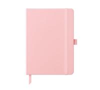 Top Sale A5 Soft Feel Hard Cover 192 Pages No-bleed 80gsm Smooth White Dotted Paper Notebook with Elastic Closure Band, Pen Holder and Matching Ribbon Marker (Pink, Lined 160 Pages)