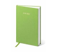 Top Sale Academic Diary 2026-2027 A5 Week to View - Mid-Year Diary August-July, Lime Green Hardcover Casebound Academic Planner with Ribbon Marker | Student Diary & Teacher Planner
