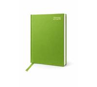 Top Sale Yearly Diary 2026 A5 Week to View Lime Green Hardcover Planner - Jan 2026-Dec 2027 Personal Organiser, Office Desk Appointment Diary, Casebound Weekly Planner with Ribbon Marker
