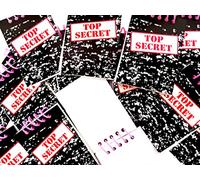 'TOP SECRET' Spiral Note Pads Party Favors (24 Pads Included)