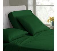 Top Split Head Flex California King Sheet Set for Adjustable Beds 4 Piece Hunter Green 15'' Deep Pocket Split Down 39 Inches from Top Egyptian Cotton 1000 Thread Count Bedding Top Split Sheets