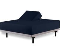 Top Split Queen Fitted Sheet for Adjustable beds, 800 Thread Count 100% Egyptian Cotton Flex Head Queen Fitted Sheet Split Down 32 inches from The Top, Half Split Queen Fitted Sheet Only - Navy Blue