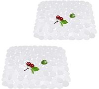 Top-spring Kitchen Sink Protector Mat Pebble Drainer Mat 30 * 40cm (Clear 2 Packs)
