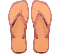 Top Square Fusion Flip Flops Orange