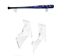 Top Stage Clear Baseball Bat Display Wall Mount Horizontal Rack Softball Bat Hanger, 4.5 X 4.5 inches, No Case Cover