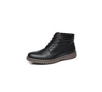 TOP STAKA Men's Boots, Leather Lace Up Winter Shoes for Work, Travel, Business, Casual Shoes Black