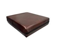 Top Style Collection Dark Brown Faux Leather Fabric Seat Cushions for Sofa Dining Games Office Chair Seat Pads Replacement Memory Foam Insert (22” x 22” x 4”)