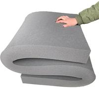 TOP STYLE COLLECTION High Density Medium Firm Grey Foam Sheet for Seating Bedding Sofas Caravan Campervans Art and Craft Projects DIY Upholstering Ask Custom Size (70" x 20" x 1.5")