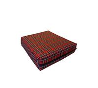 TOP STYLE COLLECTION Memory Foam Pressure Relief Support Cushion for Wheelchair and chair (Scottish checks red, 18" x 18" x 4")
