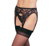 Leg Avenue Lace Suspender Belt &amp, Thong Set Red