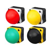 Top Switch Reset/Self-locking Red Black Yellow Green Emergency Stop(Yellow Head-Grey,Reset Momentary)