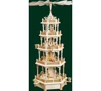 Top Table Pyramid Birth of Christ Nature + Music Box Pyramid 4 Floors New 16740