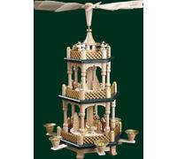 Top Table Pyramid Christmas Birth Natural Erzgebirge Pyramid 2-Tier New 16732