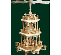 Top Table Pyramid Christmas Birth Nature Erzgebirge Pyramid 2-Tiered New 16721
