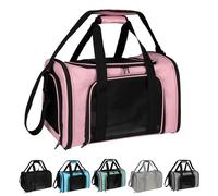 Top tasta Dog Cat Carrier Pet Carriers for Small Medium Large Cats Dogs Carrier Soft Sided Small Puppy Dog Carrier Purse 15 lbs Portable Foldable Airline Approved Dog Cat Travel Carrier Pink 18x11x11