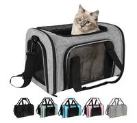 Top tasta Dog Cat Carrier Pet Carriers for Small Medium Large Cats Dogs Carrier Soft Sided Small Puppy Dog Carrier Portable Foldable Airline Approved Dog Cat Travel Carrier Grey Black M