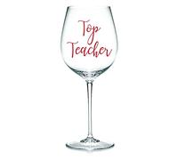 Top Teacher, Vinyl Sticker Decal Transfer Label for Glasses, Mugs. Gift, Party, Thank You, School (Small - 3cm Tall Capital Letter Height, Black)