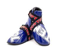 Top Ten WAKO Competition Approved Blue Glossy Point Sparring Boots (Medium)