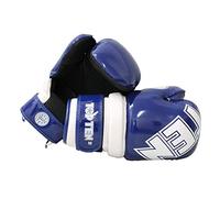 Top Ten WAKO Competition Approved Blue Glossy Point Sparring Gloves (Small)
