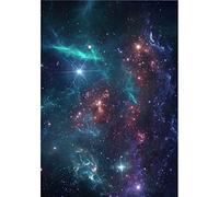 Top That 1 x A4 Printed Galaxy Cosmos Night Sky Stars Space themed Wallpaper Decor Icing Sheet Edible Cake Topper Decorated Sheet - Perfect for Large Cakes