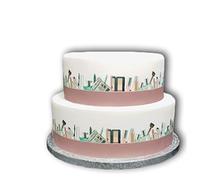 Top That Edible Cake Decor - Make Up Cosmetics Themed Border - Perfect for Larger Cakes - Easy to Use - Includes 1 x A4 Edible Decor Icing Sheet - Suitable for Kids & Teens