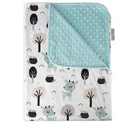 Top Tots Includes 1-Year Warranty, Woodland Animals Collection, Deluxe Baby Blanket, Seafoam Baby Deer and Trees, 40 by 29 Inch