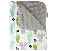 Top Tots"Trees and Cactus Collection" Deluxe Baby Blanket, Green Grey Cactus, 40 by 29 Inch, Includes 1-Year Warranty