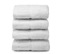 Top Towel - 4 Towels Bidet or Face - Hotel White Towels - Large Bath Towels - 100% Cotton - White - 30x50cm