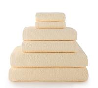 Top Towel Combo Large Bath Towels Bathroom Towels 2 Face or Bidet Towels + 2 Hand or Basin Towels + 2 Bath Towels 100% Cotton Natural