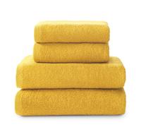 Top Towel - Combo - Large Bath Towels - Bathroom Towels - 2 Hand or Sink Towels + 2 Bath Towels - 100% Cotton - Gold