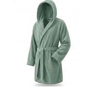 Top Towel - Elegant - Women's and Men's Bathrobe 100% Cotton, 500 g/m² - Hooded or Without Hood - Soft and Absorbent for Shower, Spa and Pool, aqua green, XXL