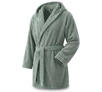 Top Towel - Elegant - Women's and Men's Bathrobe 100% Cotton, 500 g/m² - Hooded or Without Hood - Soft and Absorbent for Shower, Spa and Pool, aqua green, S