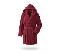 Top Towel - Elegant - Women's and Men's Bathrobe 100% Cotton, 500 g/m² - Hooded or Without Hood - Soft and Absorbent for Shower, Spa and Pool, burgundy, S