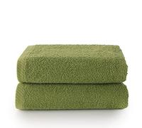 Top Towel - Plus - Large bath towels - Bath towels - 2 face towels or bidet - 30x50cm - 100% cotton - Lime