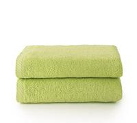 Top Towel - Plus - Large bath towels - Bath towels - 2 hand towels or sink- 50x100cm - 100% cotton - Lime