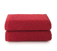 Top Towel - Plus - Large bath towels - Bath towels - 2 hand towels or washbasin - 50x100cm - 100% cotton - Maroon