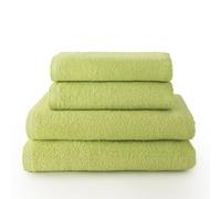 Top Towel - Plus - Large Bath Towels - Bathroom Towels - 2 Hand or Sink Towels + 2 Bath Towels - 100% Cotton - Lime