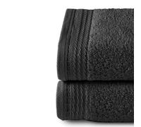 Top Towel - Premium - Large Bath Towels - Bath Towels -2 Hand Towels -50 x 100 cm - 100% Cotton - 600 g - Black