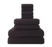 Top Towel Set of 8 Bath Towels - 2 x Shower Towels, 2 x Hands/Washbasin and 4 x Face or Bidet - 100% Soft Cotton 400 g/m² - Ideal for Modern and Stylish Bathroom