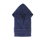 Top Towel Unisex Bathrobe - Hooded Shower Robe - 100% Cotton - 500 g/m2 - Navy - Size M