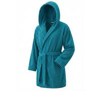 Top Towels Elegant Bathrobe for Men and Women 100% Cotton 500 g/m² with or without Hood Soft and Absorbent for Shower, Spa and Pool, Aquamar, M