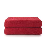 Top Towels - Plus - Large Bath Towels - Bath Towels - 2 Bath Towels - 70 x 140 cm - 100% Cotton - Garnet