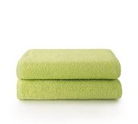 Top Towels - Plus - Large bath towels - Bath towels - 2 shower towels - 70x140 cm - 100% cotton - Lime