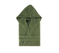 Top Towels - Unisex Shower Robe with Hood - 100% Cotton Terry Bathrobe, L