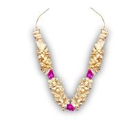 Top Trends® Sandalwood Processed Photo Frame Mala, Chandan Scented Wooden Chaal Mala, Wooden Garland for Photos of Loved Ones, Traditional Mala for God, Ancestors and Pitra, Pooja Room Size 30 INCH