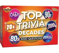 Cheatwell Games Top Trivia Decades Quiz Game - 5000 Questions To Test Your Knowledge Of Music, Film, TV, Science, Food, Drink, Culture, General Knowledge From The Last 60 Years, For Ages 14 Plus
