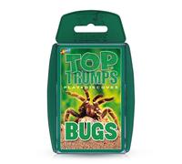 Top Trumps Bugs Classic Card Game, learn facts about the Black Widow, furry Tarantula, Praying Mantis and the Ladybird in this educational packed gam