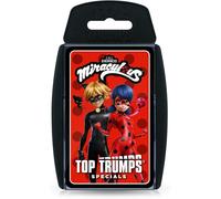 Top Trumps Miraculous Specials Card Game, play with Ladybug and her friends including Queen Bee, Cat Noir, Rena Rogue and Adrien Agreste, educational gift and toy for boys and girls Aged 6 plus